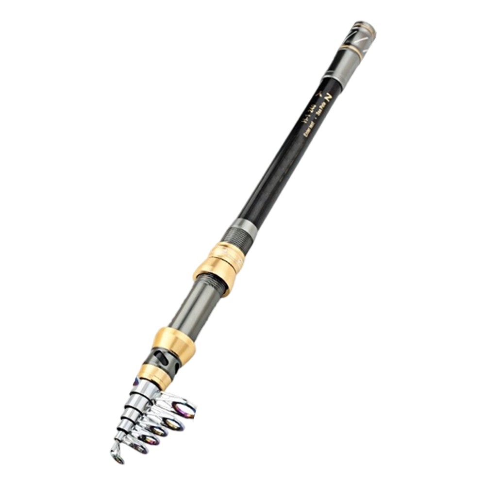 Telescopic Fishing Rod Ergonomic Grip Handle Enlarged Guide Ring Design