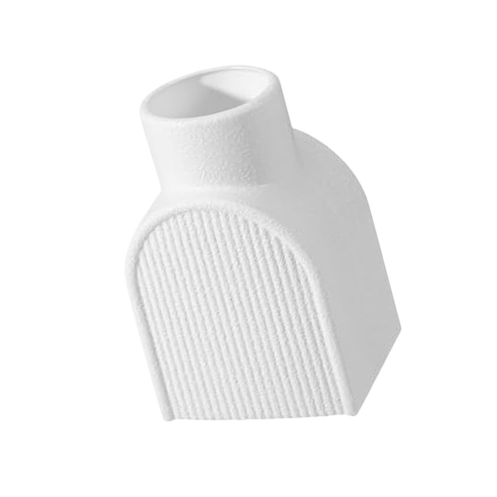 White Plastic Vase for Dried Flowers That Complements Modern Interior Decor