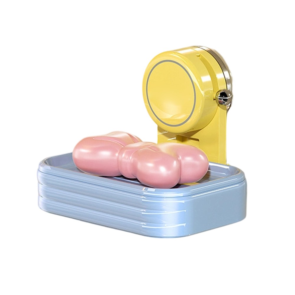 Suction Cup Soap Dish Fits Bar Soap and Sponge with Efficient Drainage