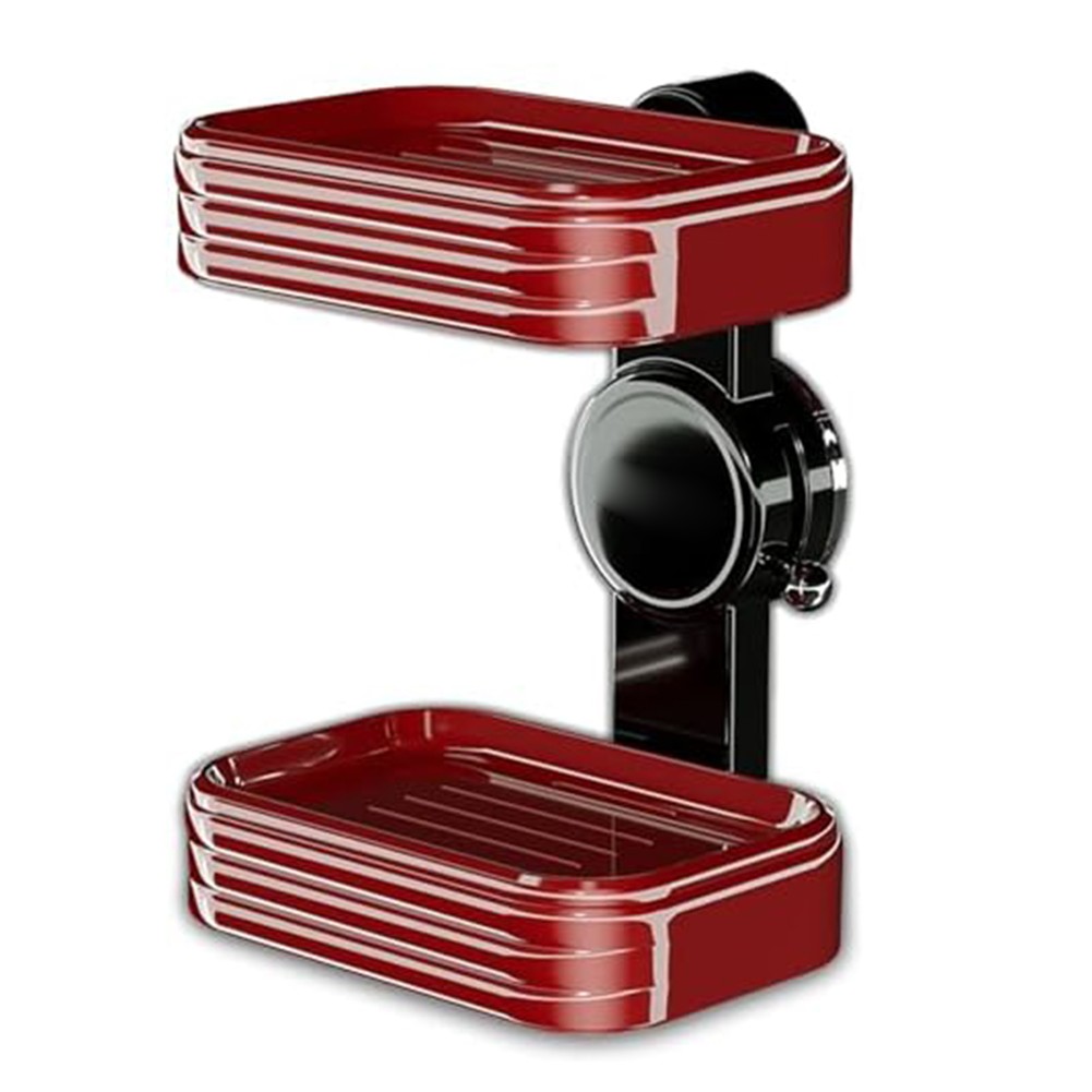 Suction Cup Soap Dish Fits Bar Soap and Sponge with Efficient Drainage