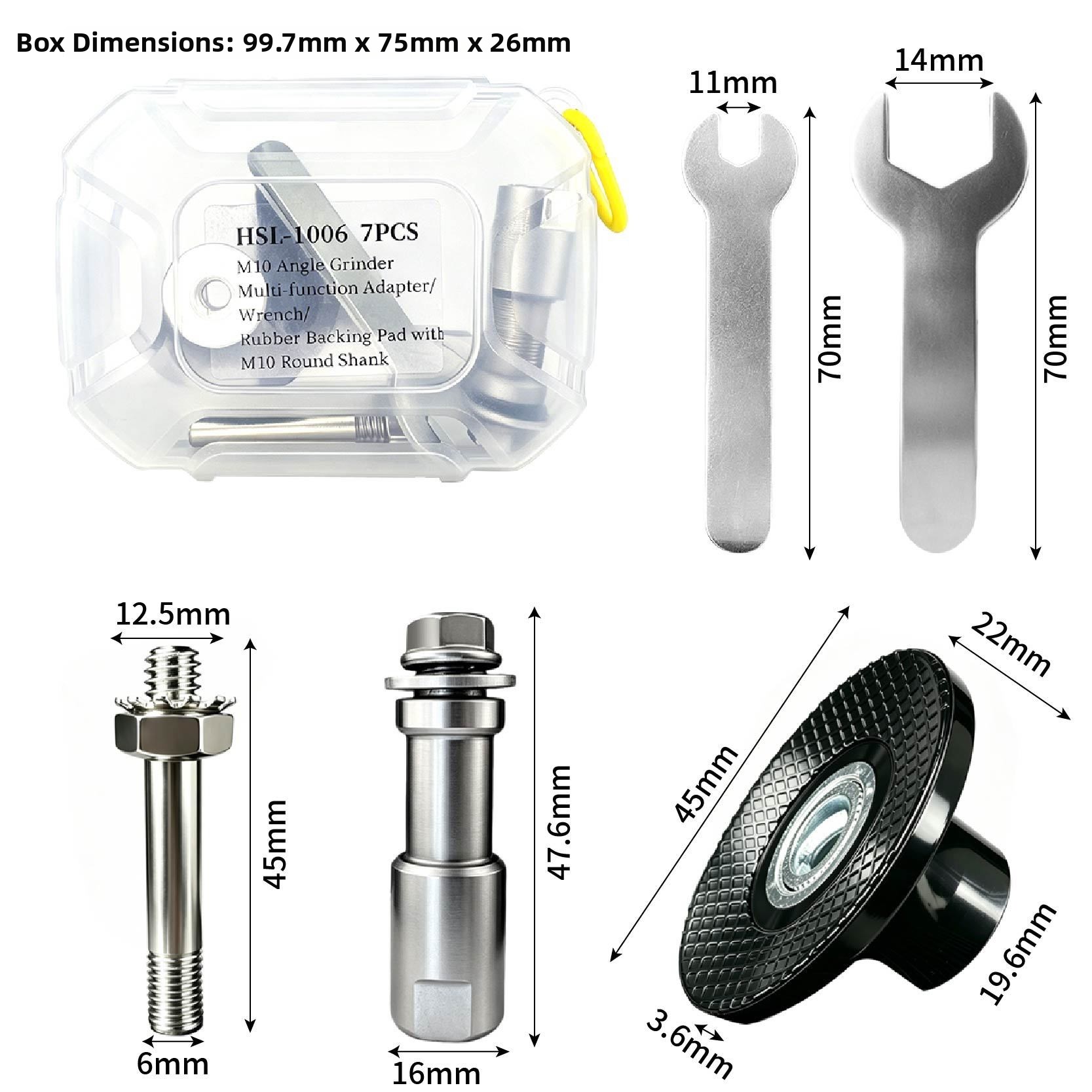 Angle Grinder Sanding Disc Kit Includes Grinding Wheel or Head or with Rod