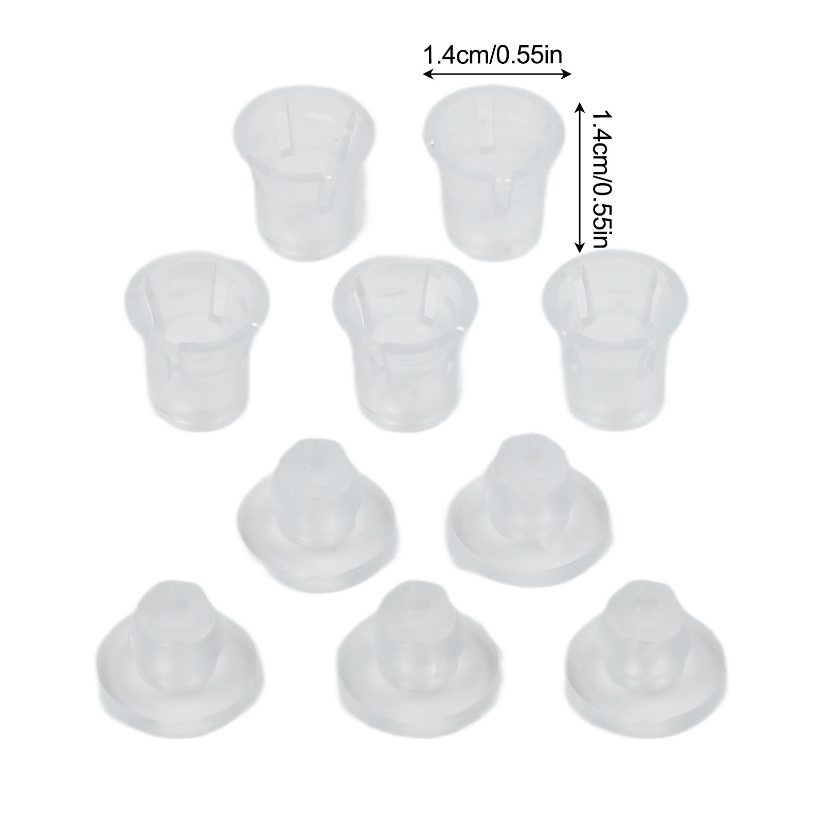 10 PCS Translucent Advertising Nail Brackets with Frosted Plastic Screws