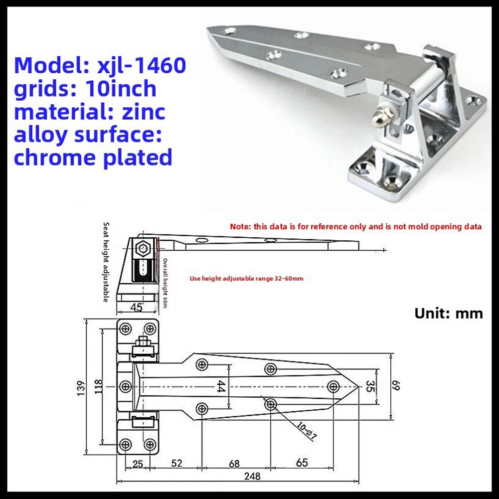 Zinc Alloy Reinforced Stainless Steel Door Lock for Oven and Cold Room Doors