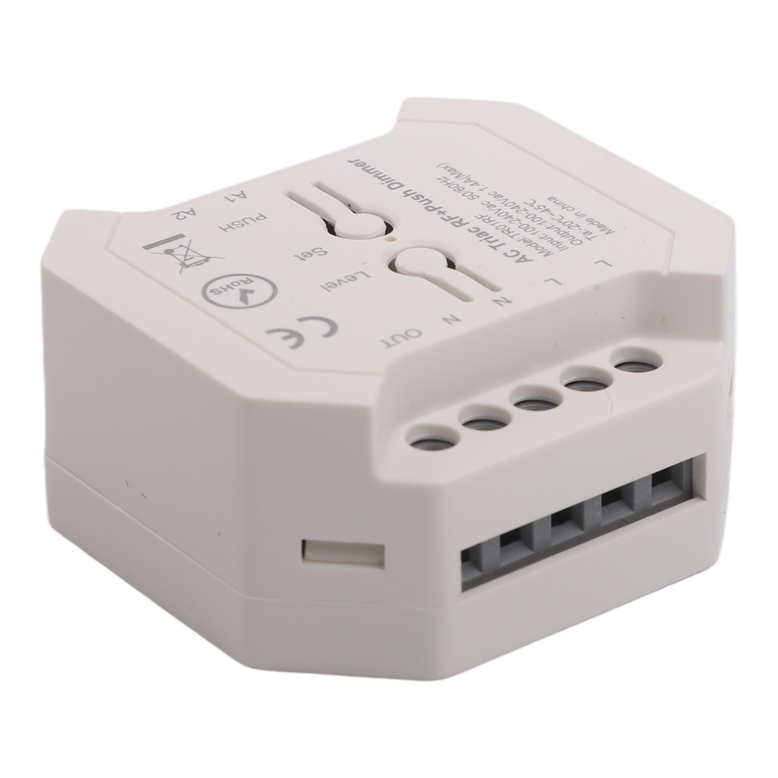 AC Triac Dimmer V0 Fire-resistant Housing Automatic Recovery Smart Lighting
