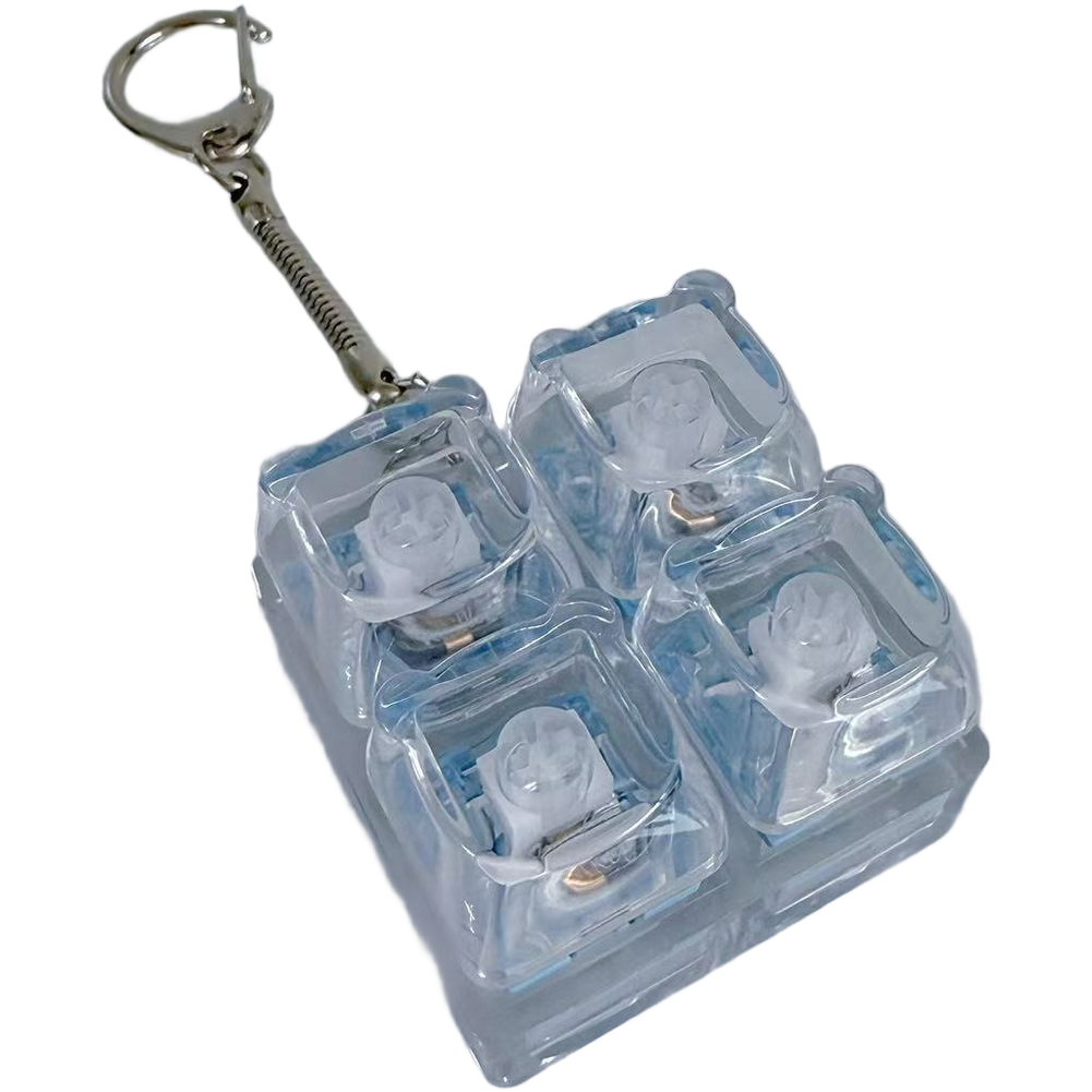 PC Material Keyboard Fidget Clicker Keychain for Tactile Stress Relief