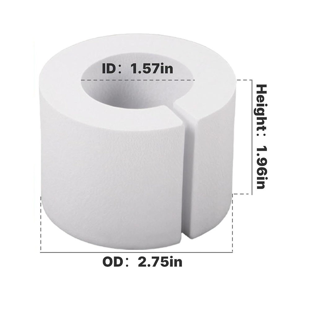 White EVA Foam Curtain Spacers 16 pcs 50/85mm for Drapes Rods up to 1.57