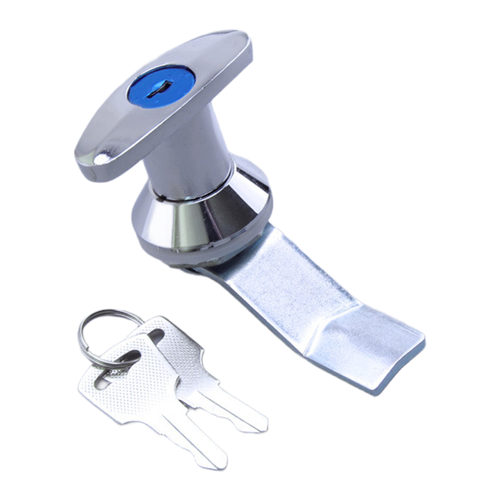 Zinc Alloy Cabinet Handle Lock for Electrical Enclosures Chrome Finish