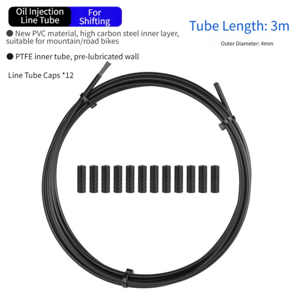 3 Meter Bike Brake and Shift Cable Housing with High Carbon Steel Layers