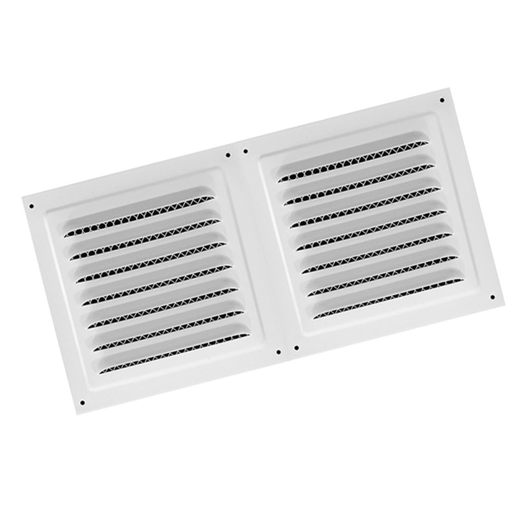 Stainless Steel Louvered Vent Cover with Mesh Screen 200x300mm for Exterior Use