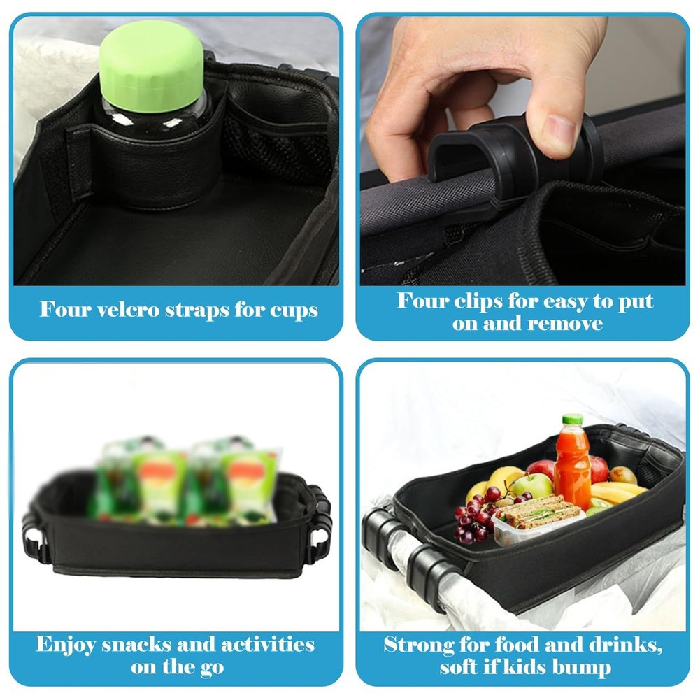 Stroller Tray Designed for WFor Onderfold - Materials 1 Piece Black Set