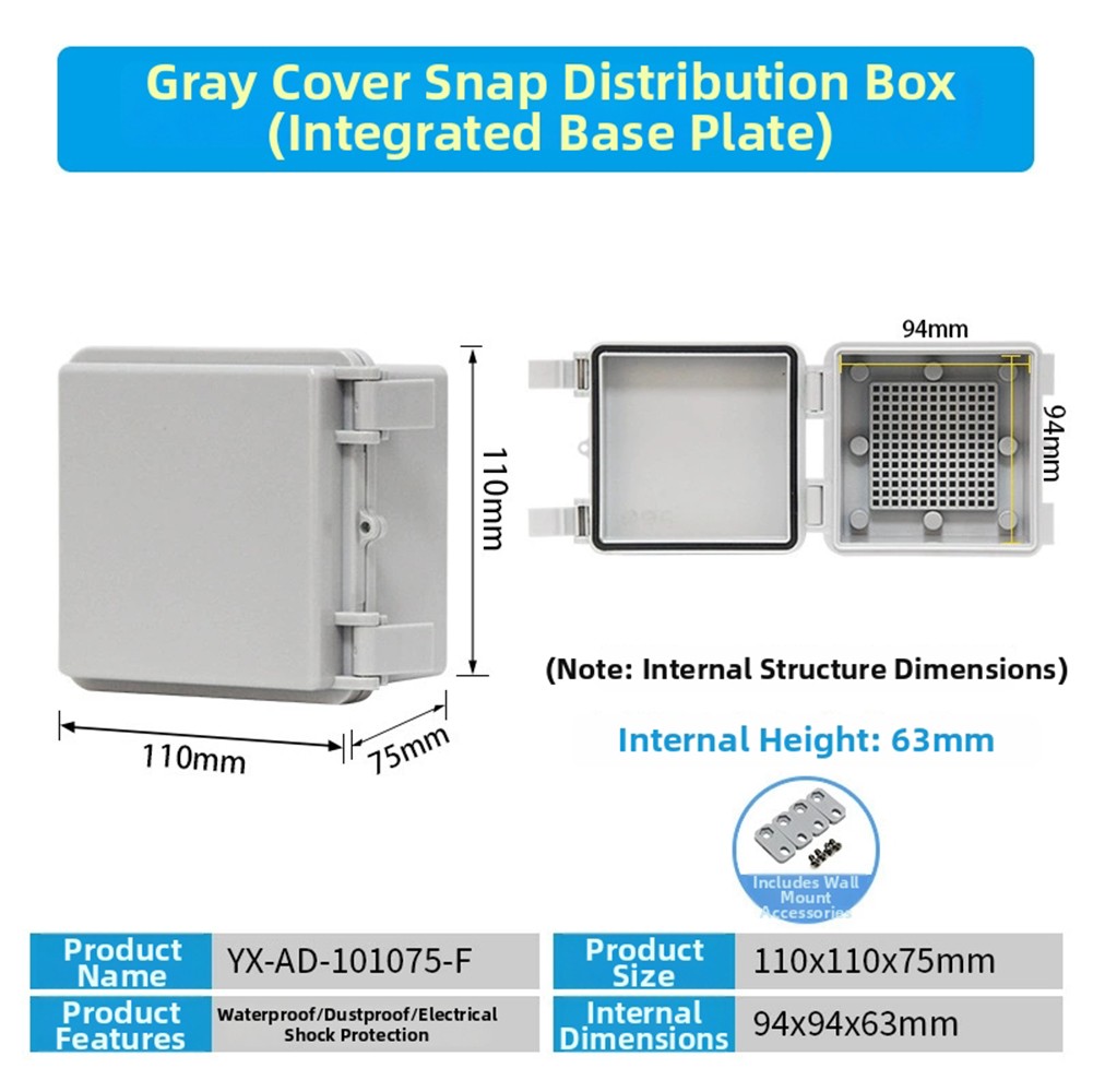 ABS Plastic Waterproof Distribution Box for Outdoor Electrical Housing