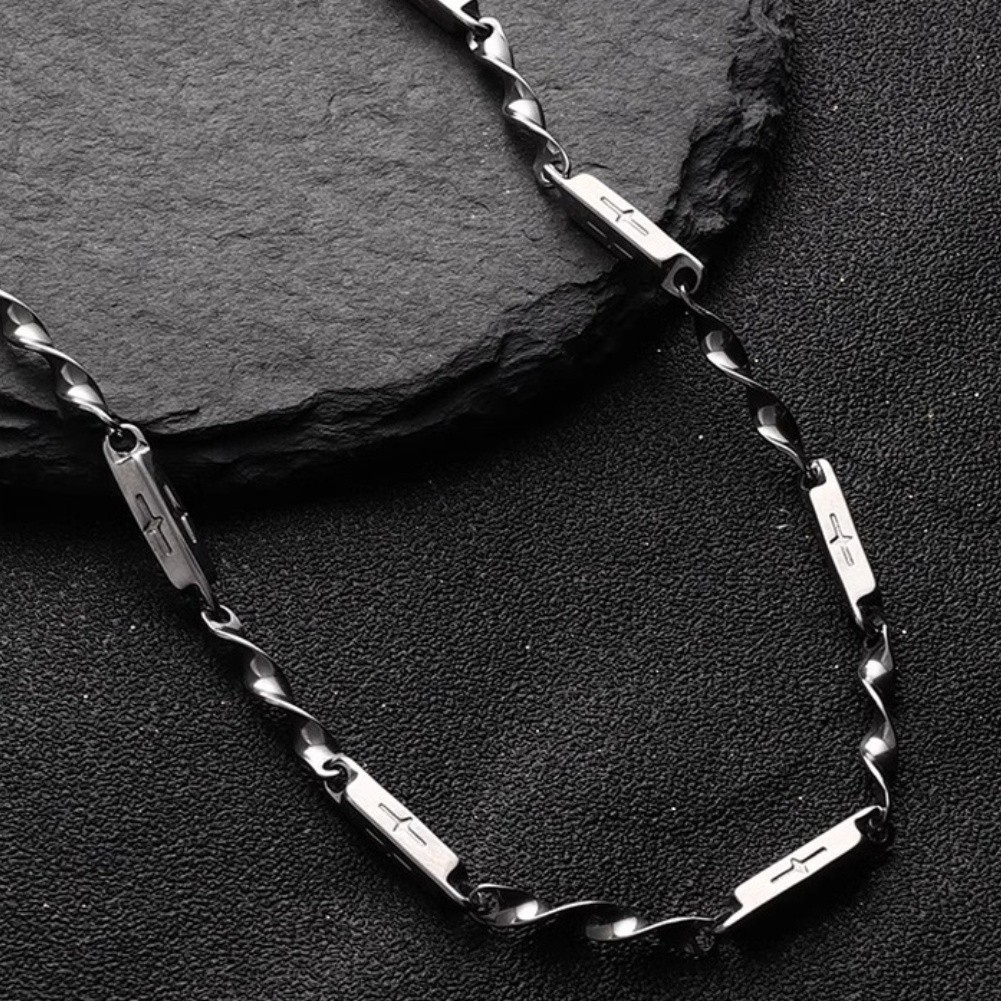 Titanium Steel Mobius Neck Chain for Men Women – Waterproof Sweatproof Jewelry