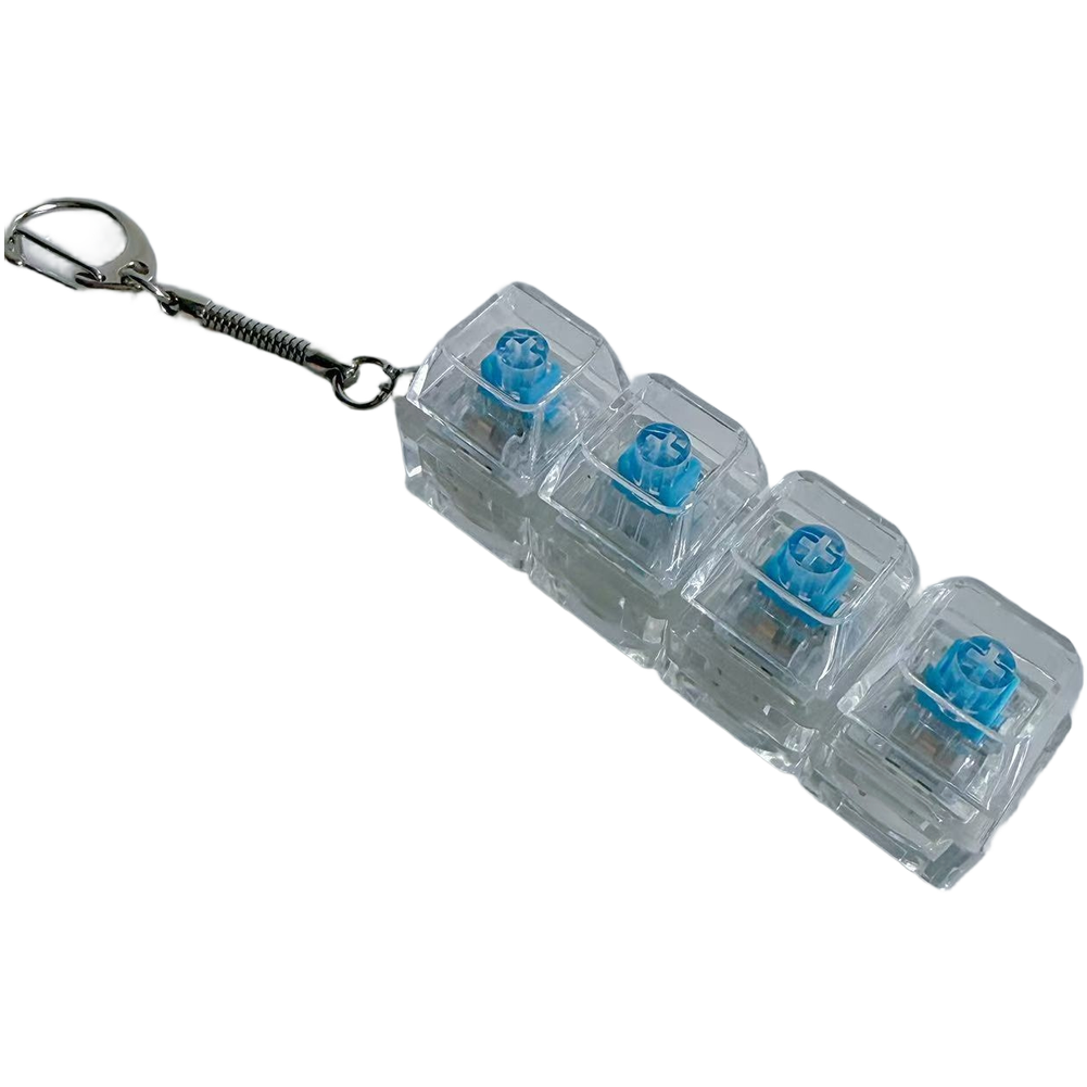 4-Key LED Illuminated Stress Relief Toy in Clear Polycarbonate for Daily Use