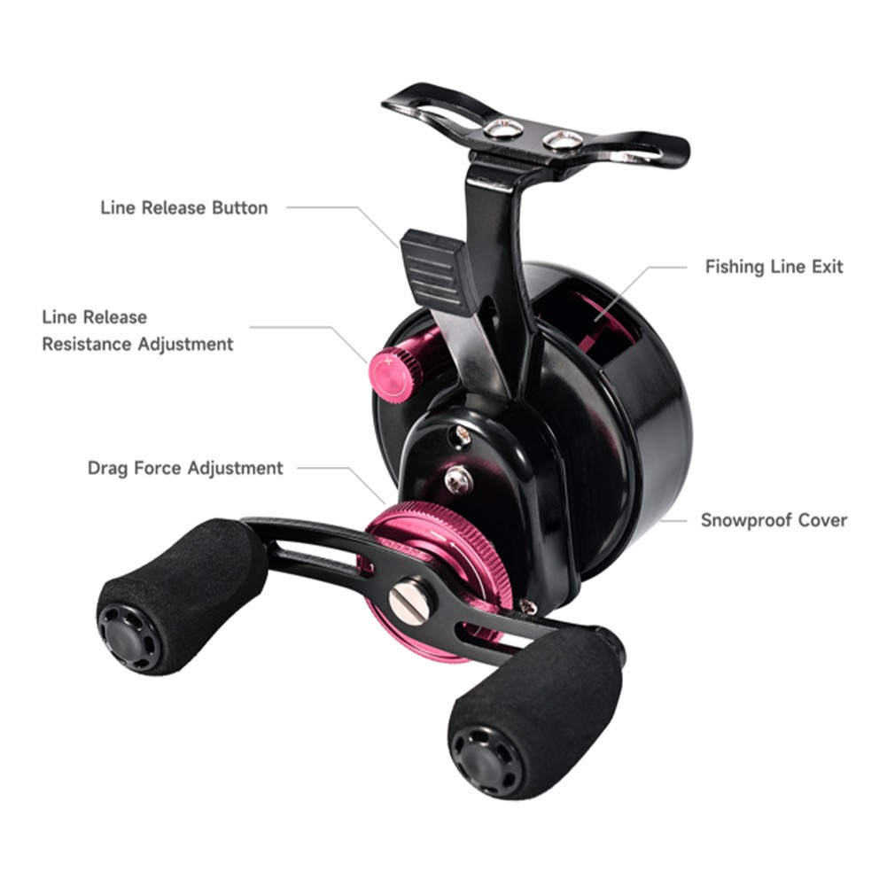 Ice Fishing Reel Sealed Show-Proof 3:1 Gear Ratio Size 8.8x6.3cm Metal