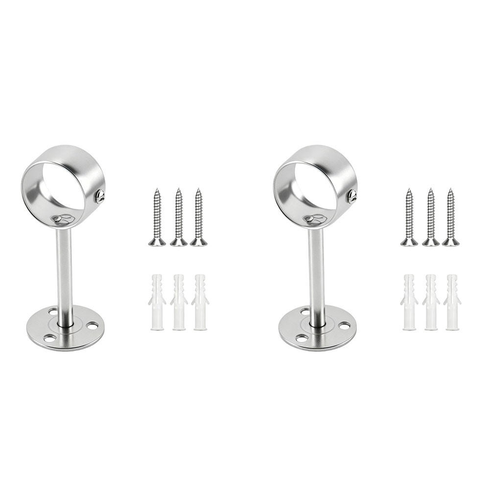 Curtain Rod Brackets 2PCS Ceiling Mounted Iron 32mm Inner Diameter for Home Use