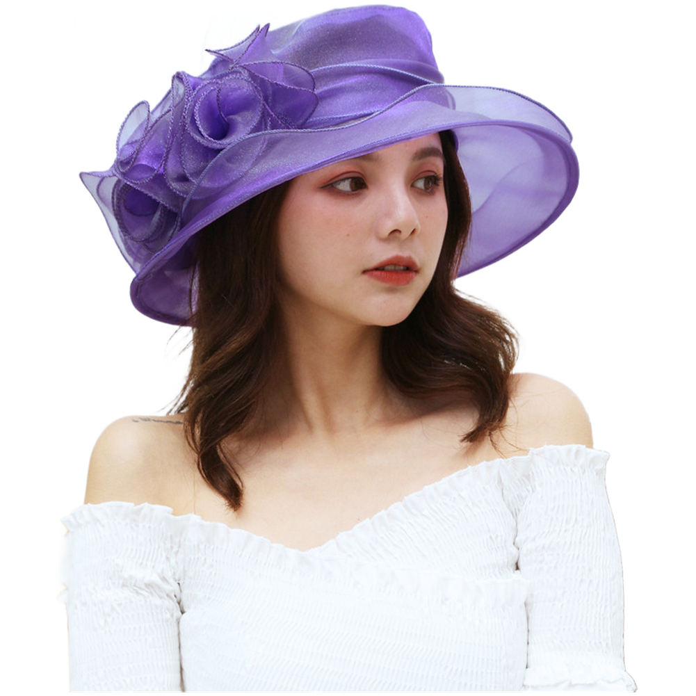 Organza Beach Sun Hat For Women’s 10cm Brim Retro Style Lightweight Design