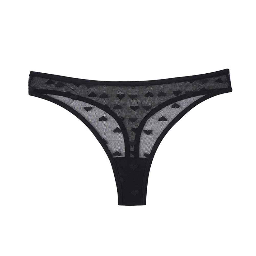 Men’s Heart Shape Print Underpants Polyester Regular Length Moderate Stretch