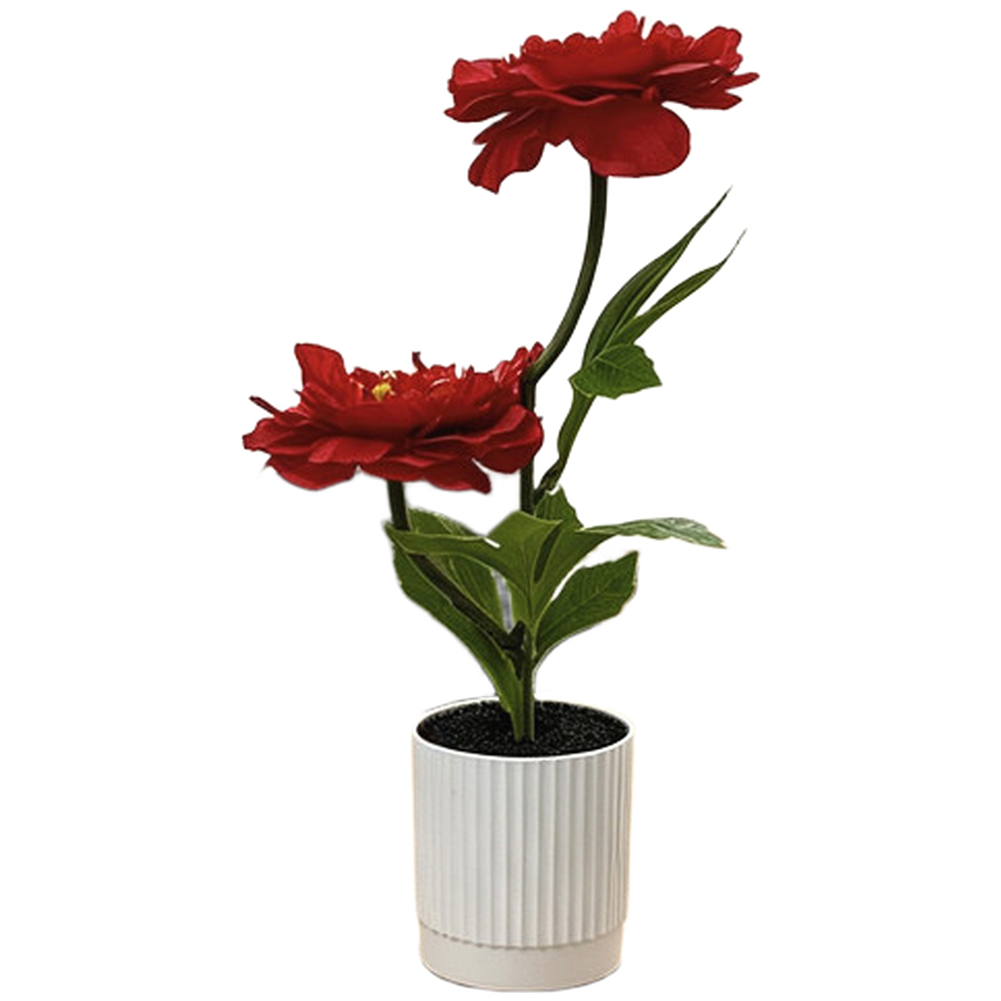 Fake Peony Bonsai Silk Plastic Flower Plant for Living Room Decor 27cm