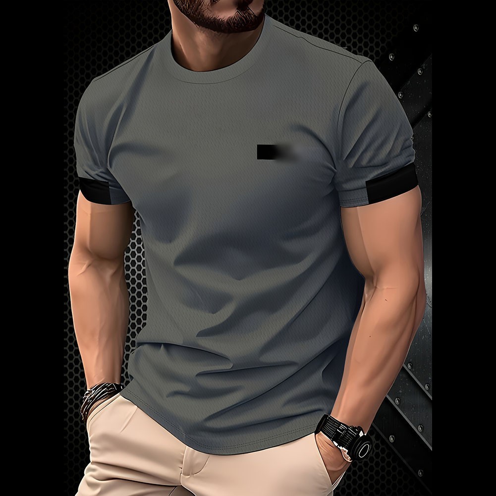 Men’s Short Sleeve Casual T-Shirt 3D Printed Polyester Moderate Elasticity