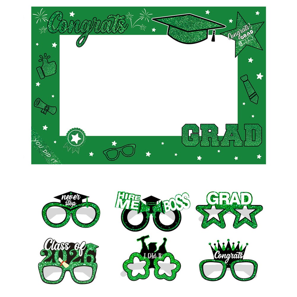 Graduation Props Bundle: Frames 70x47cm and Glasses 15.3×9.5x13cm Cardboard