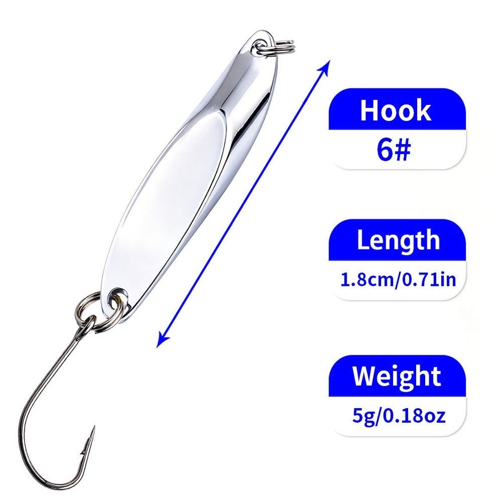 Silver Gold Colored Spinner Bait Lure with Single Triple Hook Options for Bass