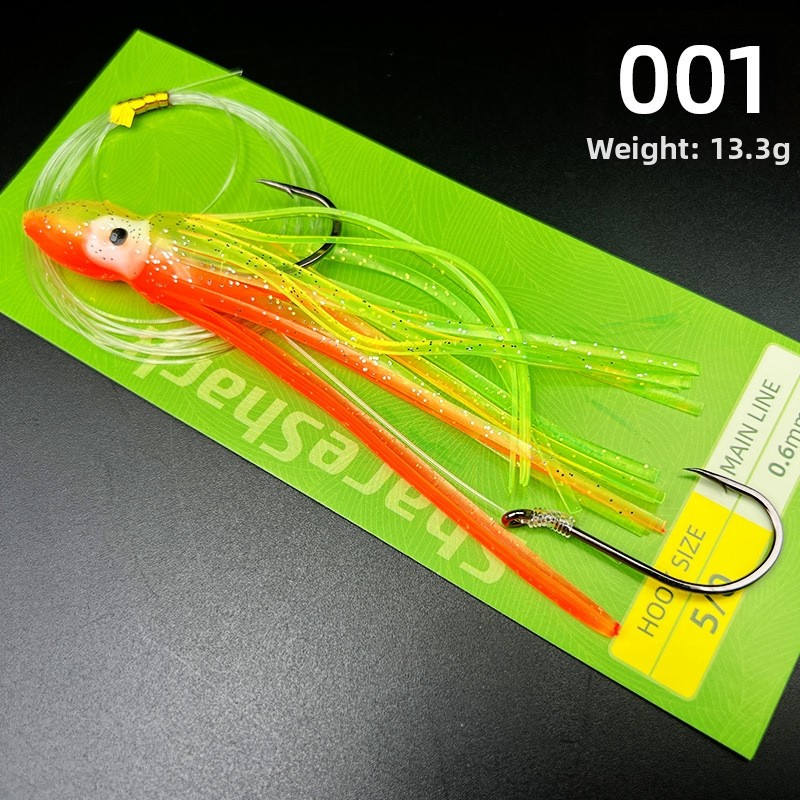 for OCTOPUS Lure Rig Glow in the Dark Lightweight 13.3g with Dual Hooks for