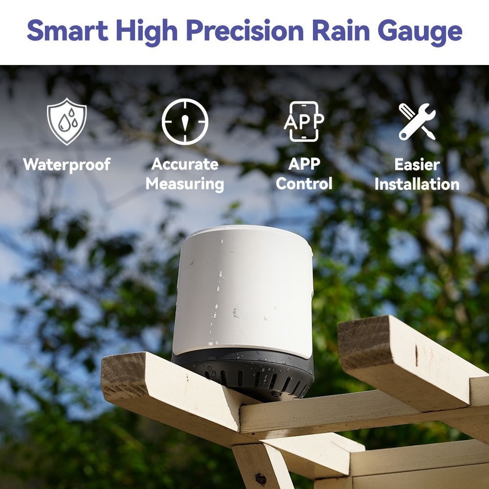 Outdoor Digital Rain Gauge Wireless with 0.1mm Accuracy and 120m Range