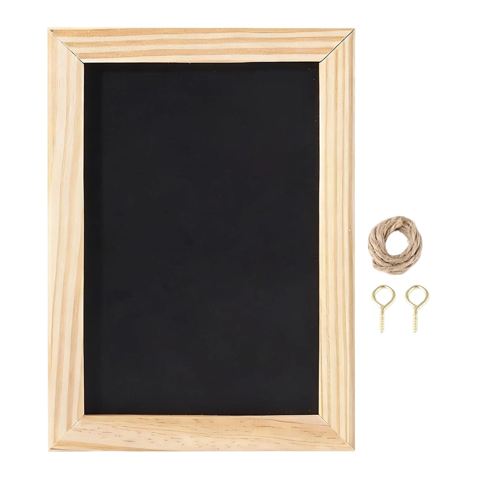 Chalkboard Sign 7.2 5.3 in Unfinished Pine Frame for Wedding Stationery