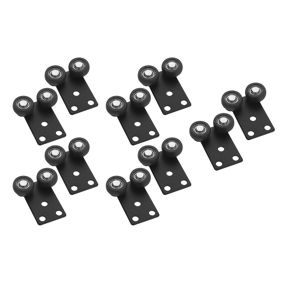 Sliding Wardrobe Rollers 42 38 12mm Iron Nylon Construction 17.5mm Wheel