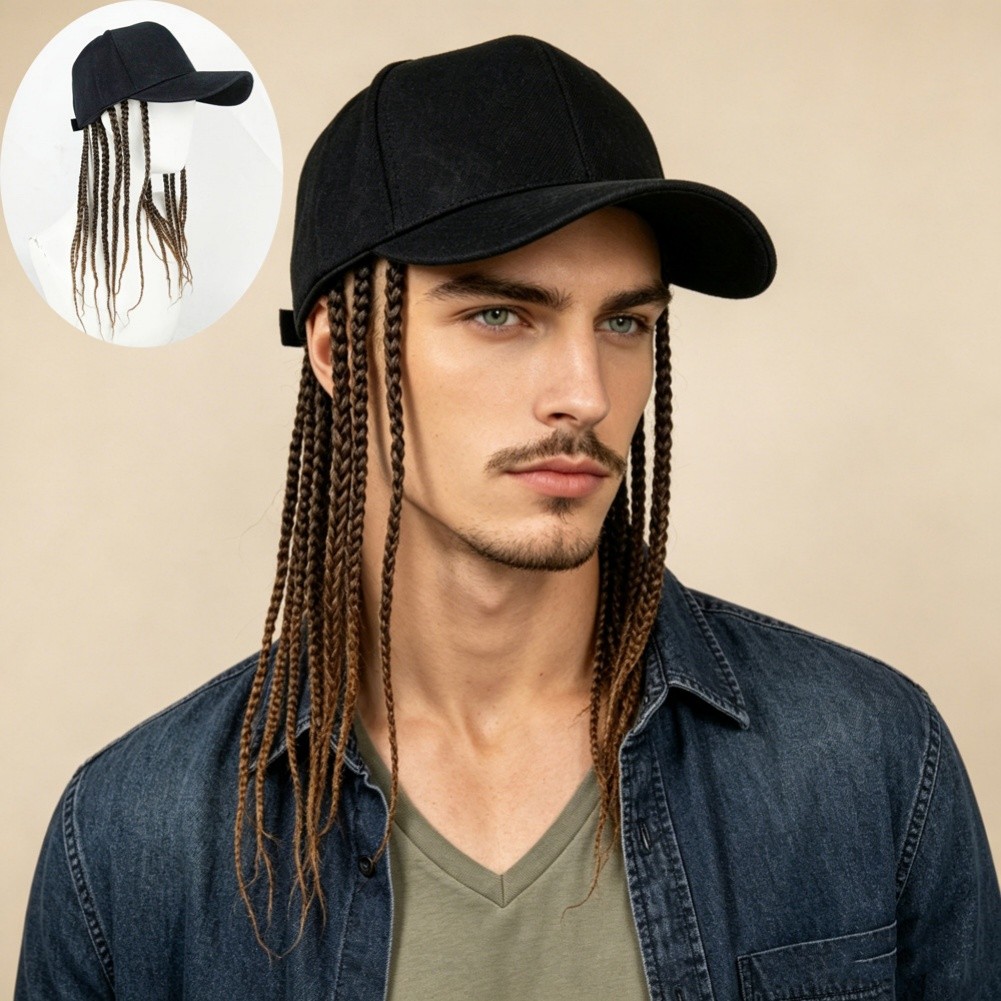 Adjustable FOR BRAIDED Dreadlock Hat – Black White Options for Women and Men
