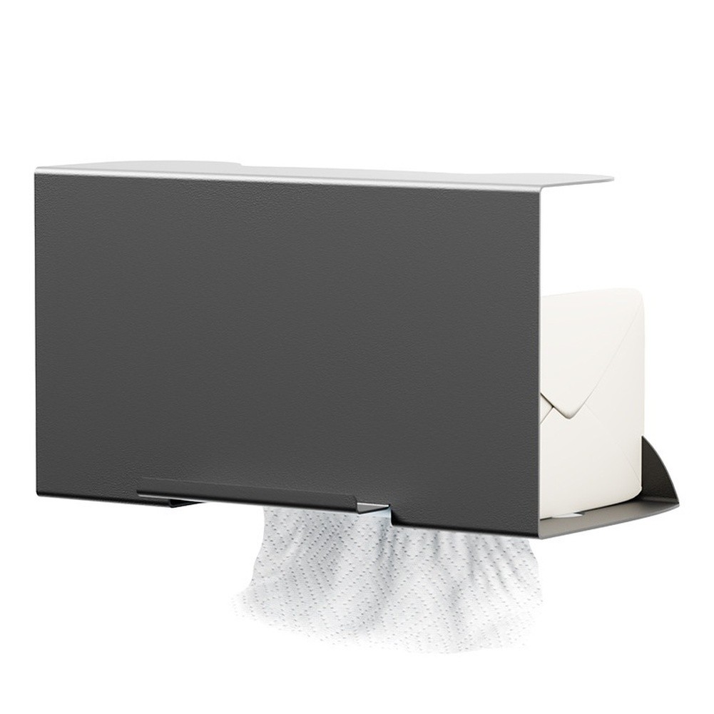 Compact Under Cabinet Paper Towel Holder Iron Gray White 24 15 14.5 cm