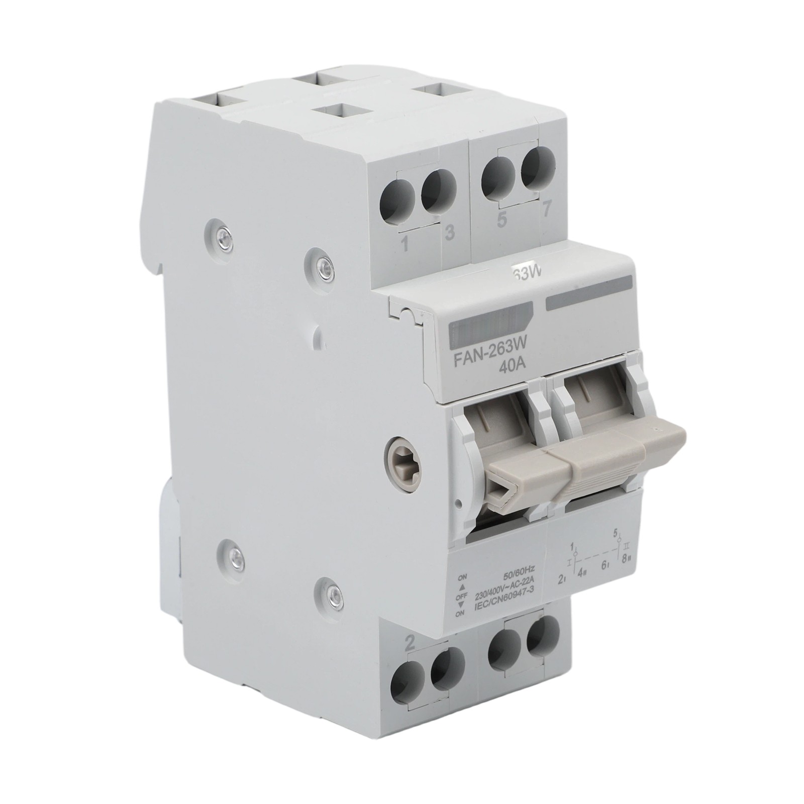 Circuit Breaker Transfer Switch 2P 40A 63A AC400 Dual Power Manual Tool