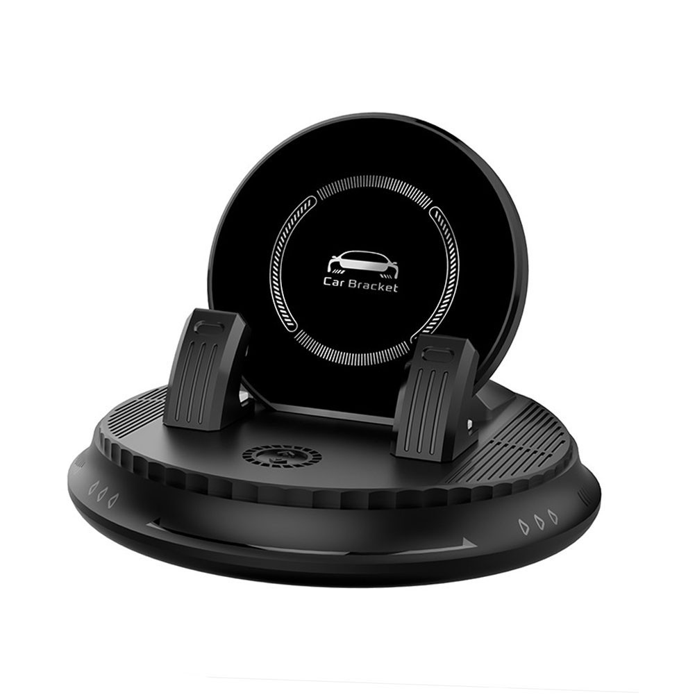ABS Car Phone Holder with 15W Charging – 8x8x6cm Black Compact Mount for Travel