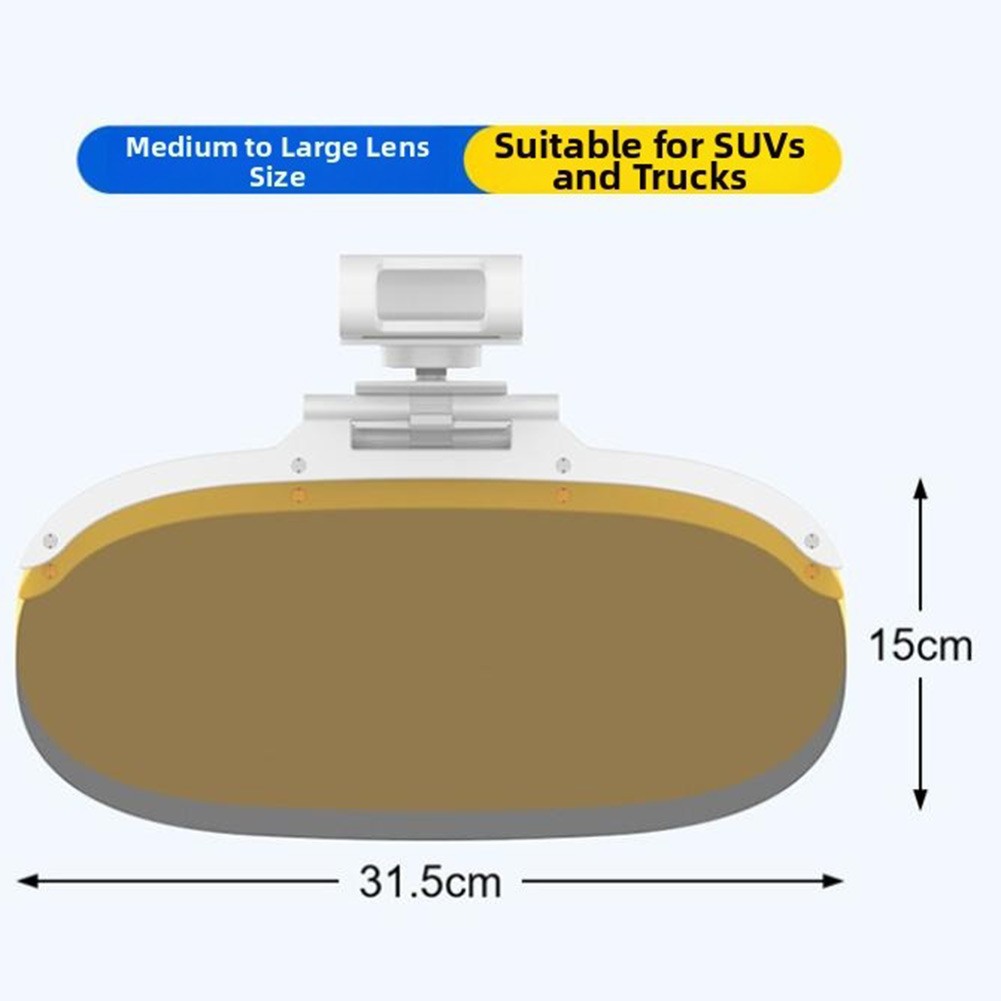 Car Sun Visor Extension 2 in 1 Designed for Day Night Light Conditions