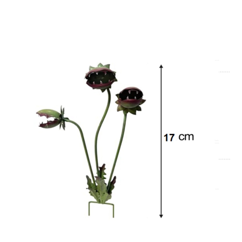 Rust Resistant Metal Flytrap For Sculpture for Outdoor Garden Yard Lawn Decor