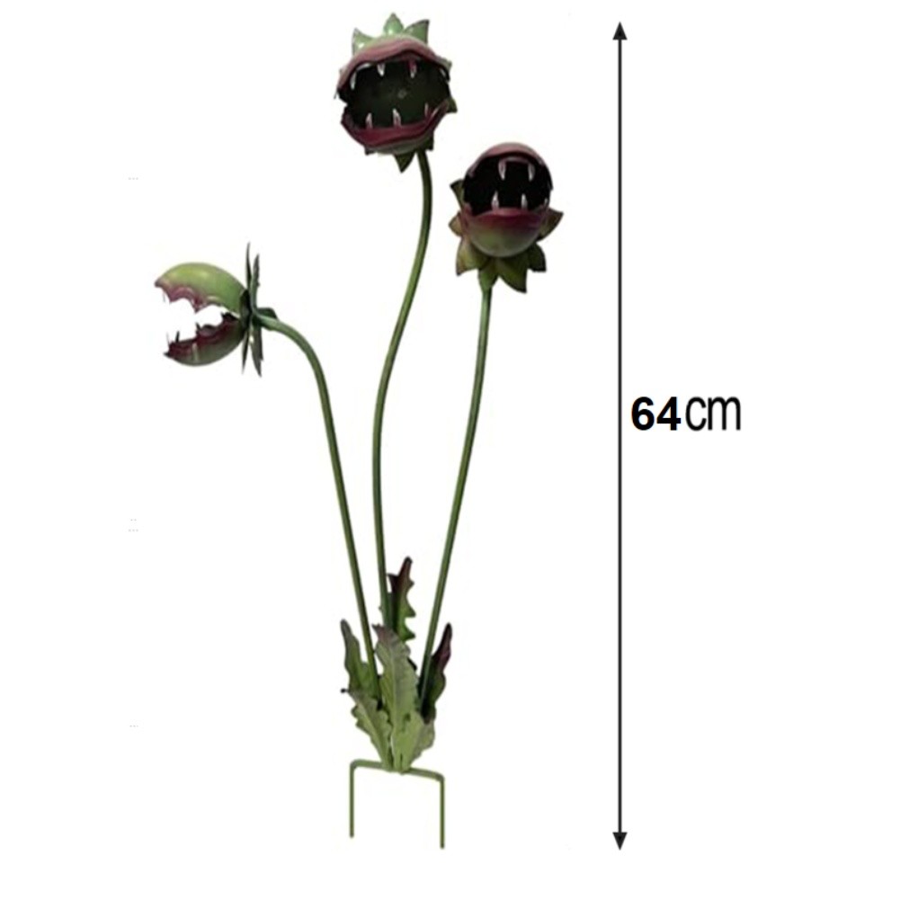 Rust Resistant Metal Flytrap For Sculpture for Outdoor Garden Yard Lawn Decor