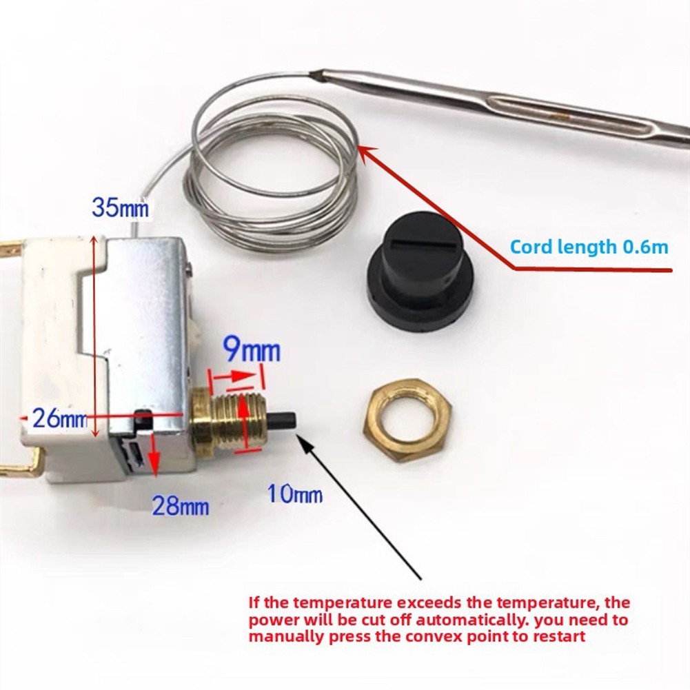 Manual Reset Thermostat Oven Safety Switch Simple Press Restart Backup Safeguard