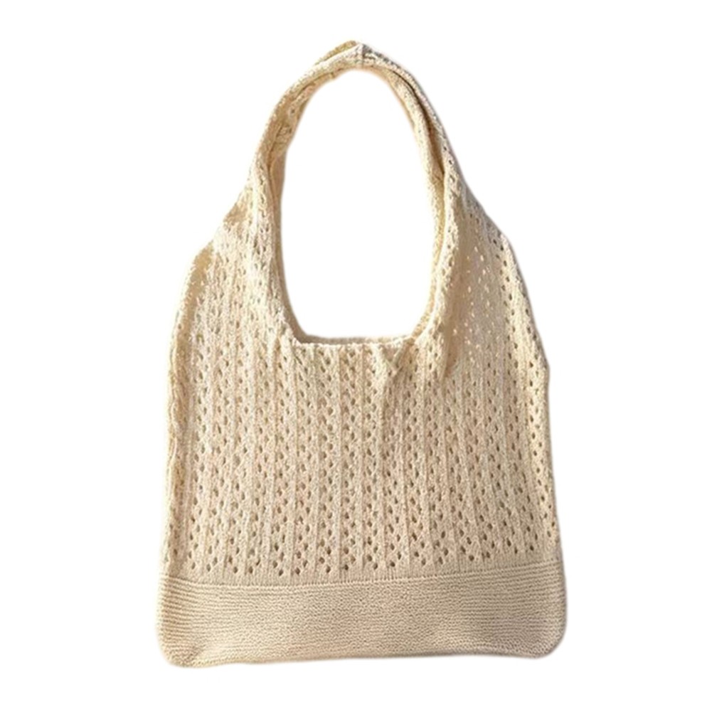 Womens Handbag for Beach Trips with Cotton Blend Fabric and Compact Shape