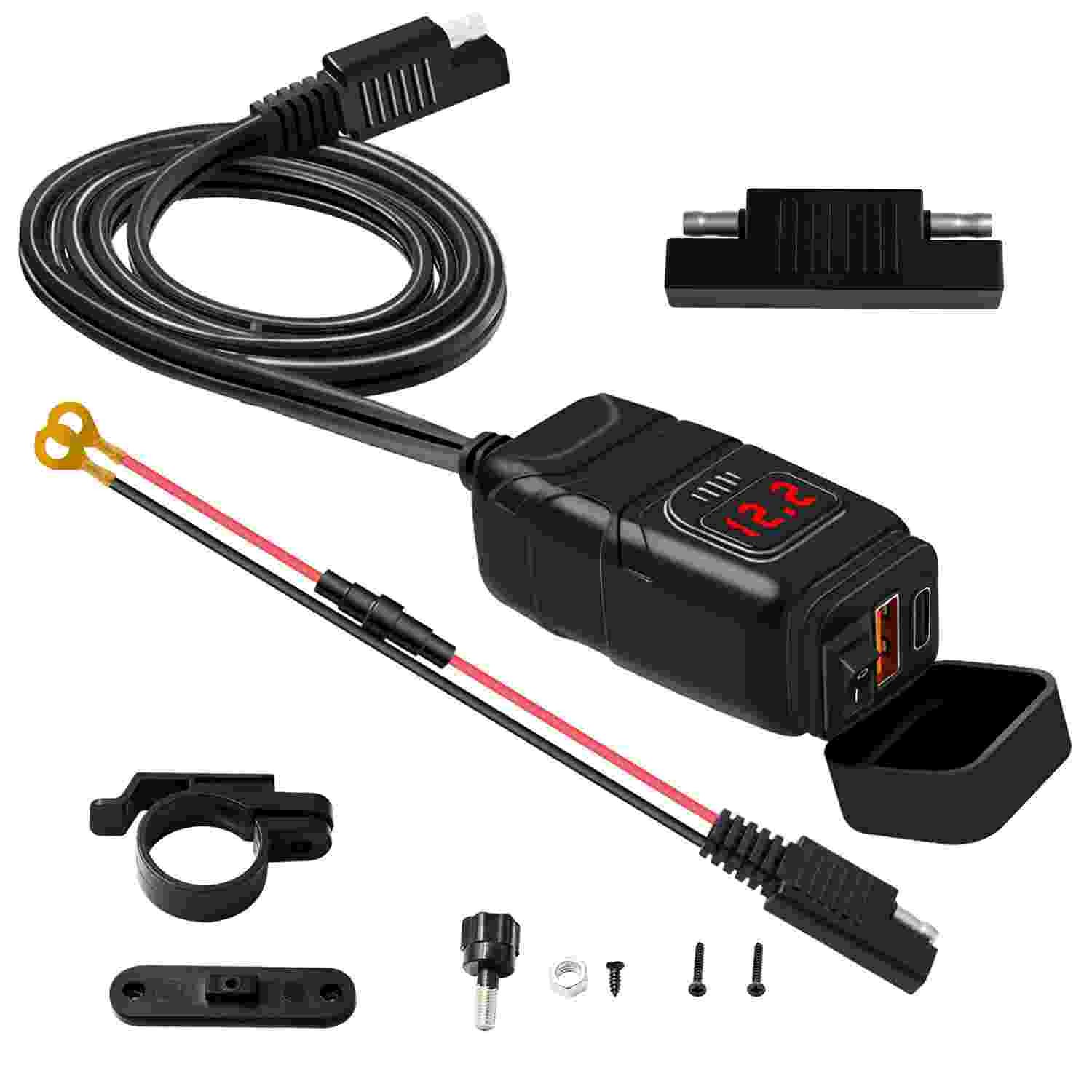 USB Motorcycle Charger with Multiple Protection Over Voltage Short Circuit etc