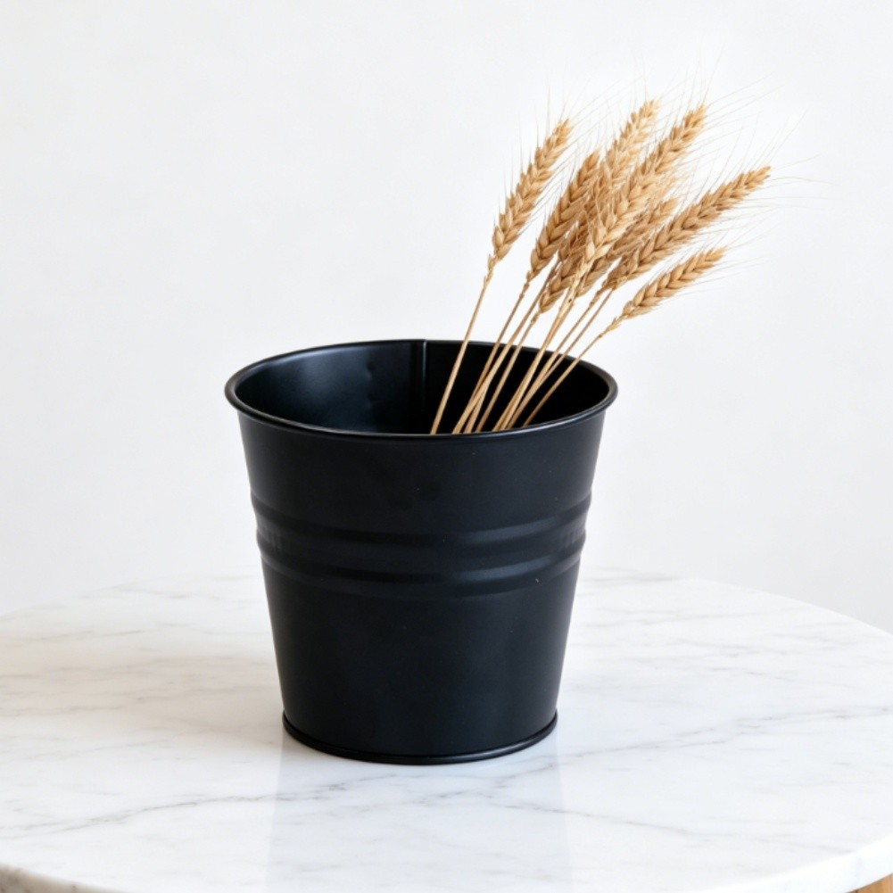 Sturdy Thickened Iron Flower Pot for Long Lasting Indoor Outdoor Display