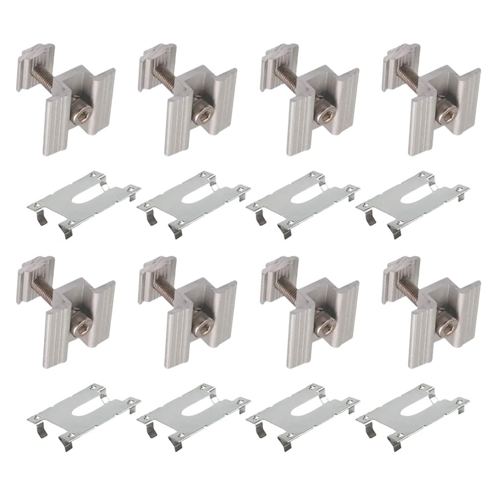 8 Solar Bracket Set Aluminum Alloy with Conductive Sheets for PV Panel Support