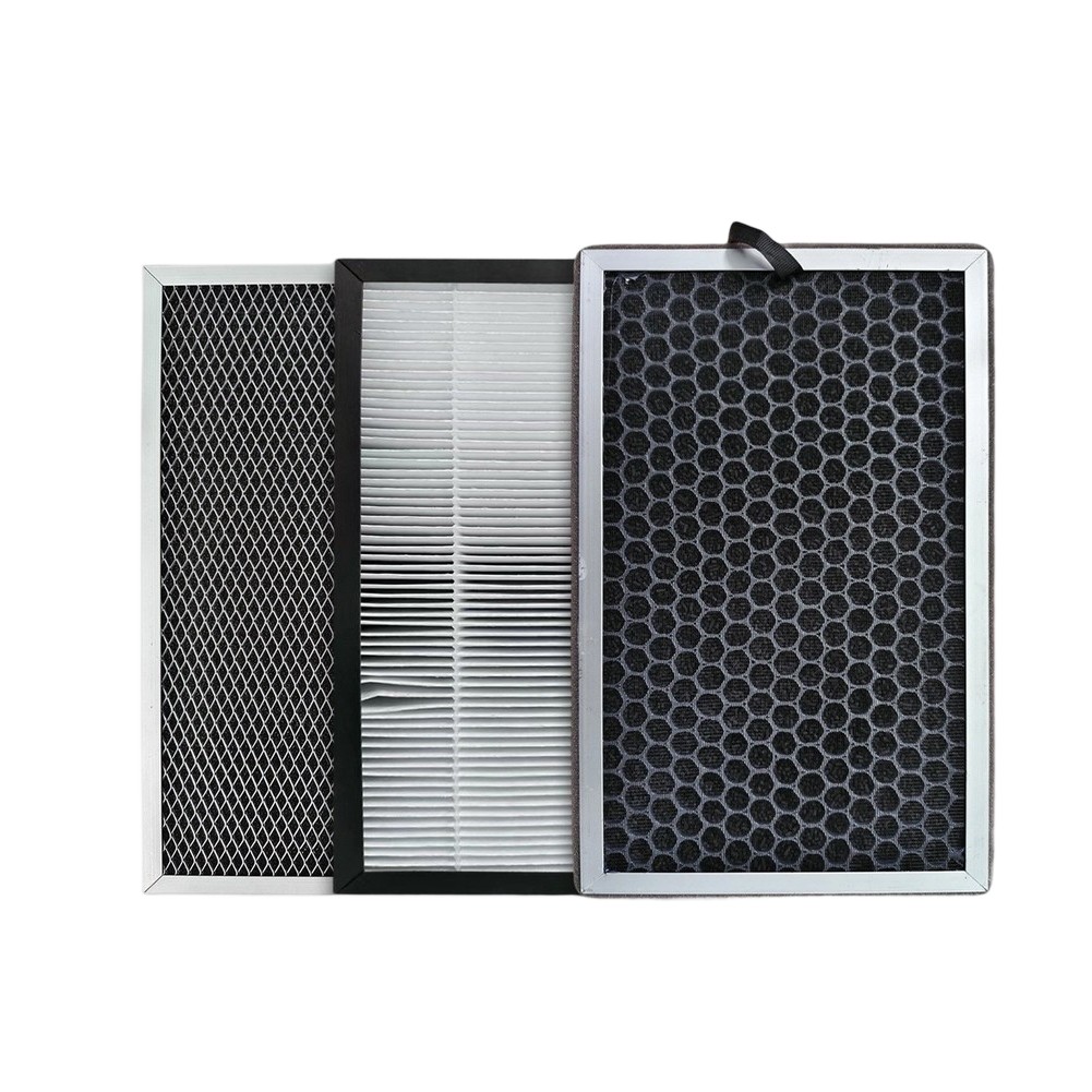 3PCS Ventilation Filter System with Pre Filter Carbon Filter HEPA Stages