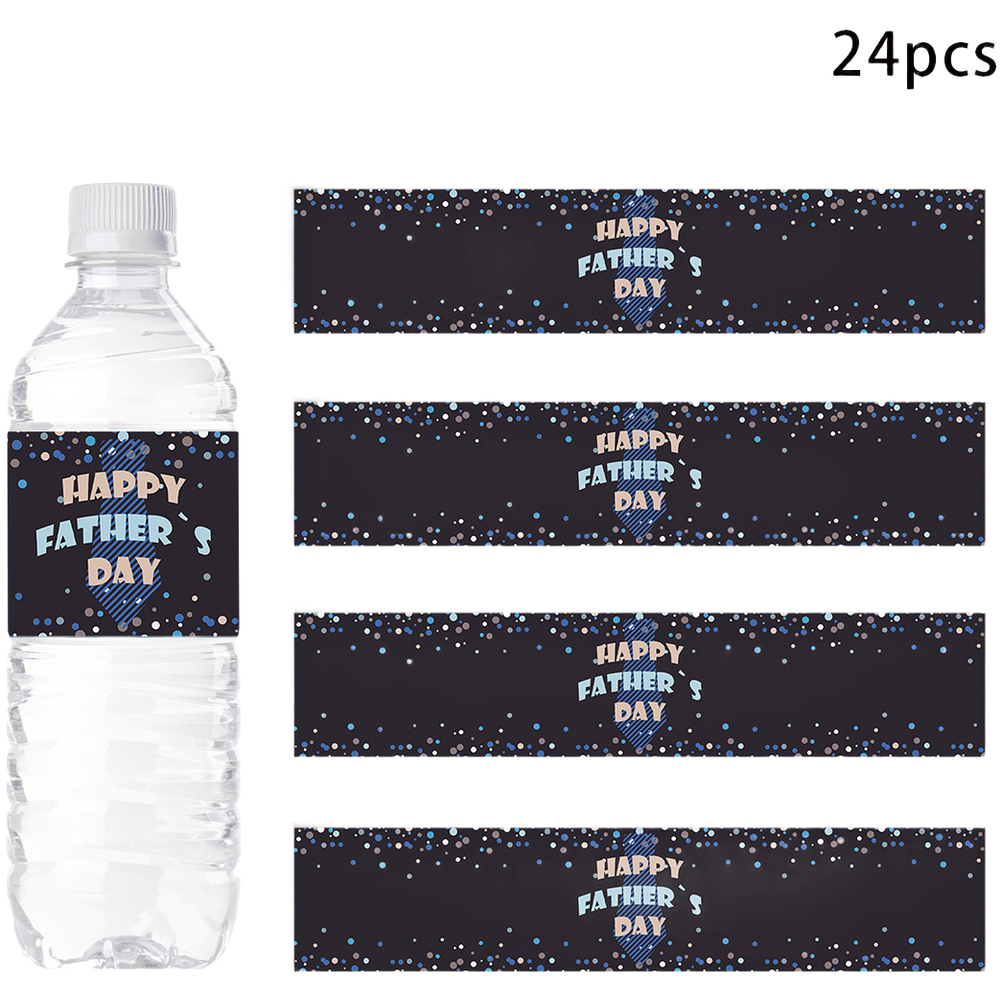 For Father Day Celebration Father Day Bottle Stickers Bright Vibrant Colors