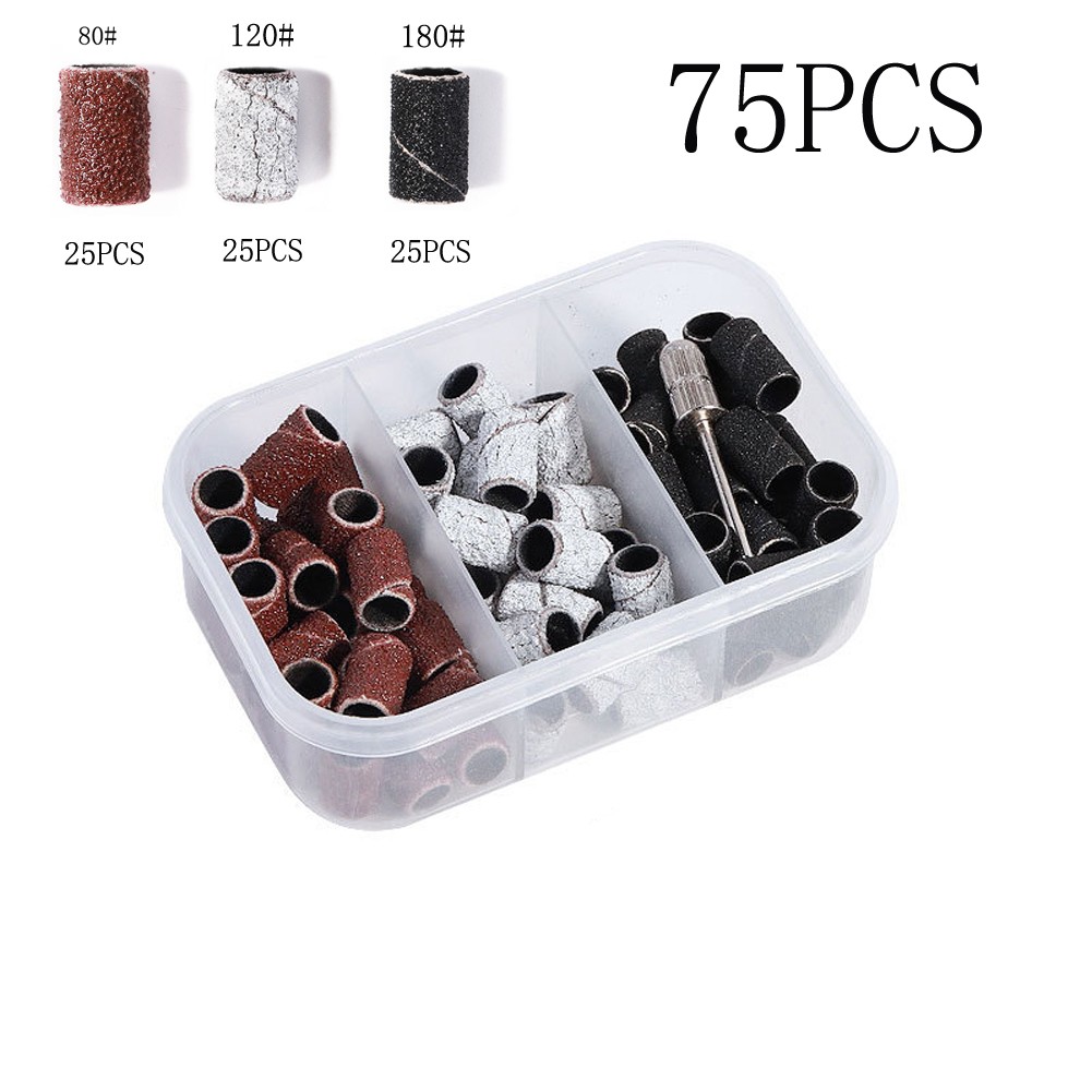 Manicure Sanding Ring Bands Resin Emery 80 120 180 240 Grit for Nail Shaping