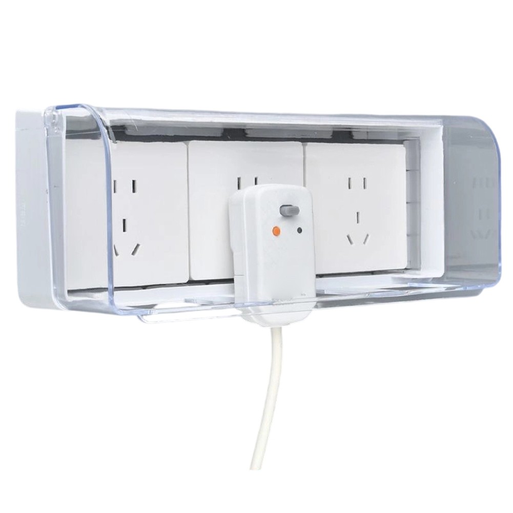 86 Type Waterproof Outlet Cover Box for Bathroom Kitchen Transparent Lid ABS