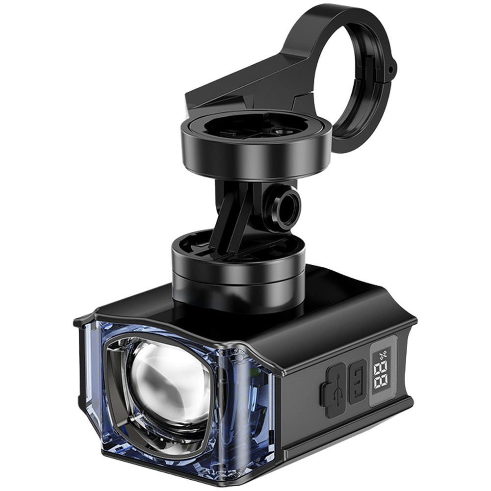 USB-C Powered Front Light for Bicycles Aluminum Body Remote Dual Light Control