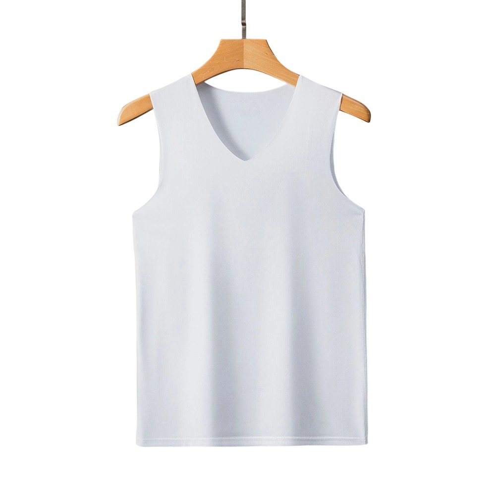 For Hot Weather Comfort Men Ice Silk Vest Halter Neck Design Lightweight Fabric