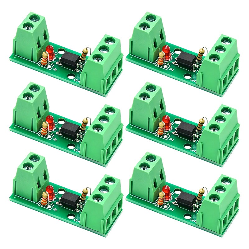 6pcs Single Channel Optocoupler Isolation Module 3V 5V 12V 24V DC Voltage Input