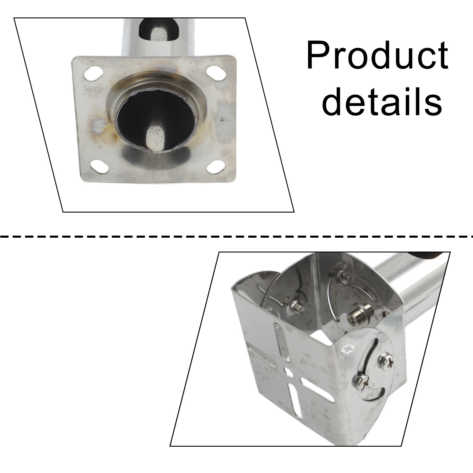 360 Degree Adjustable I Type Bracket for Security Camera Stainless Steel Silver