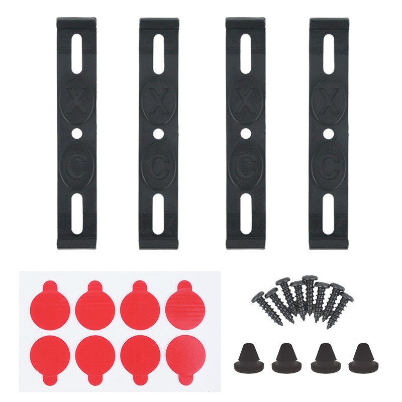 Black License Plate Holder 4 Pack Plastic Mounting Kit for All Vehicles